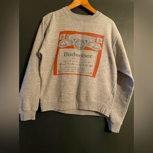 Junk food vintage inspired Budweiser crew neck